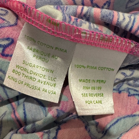new Lilly Pulitzer vibrant Tie Sleeves 100% Pima cotton mermaid dress size M - Picture 2 of 4